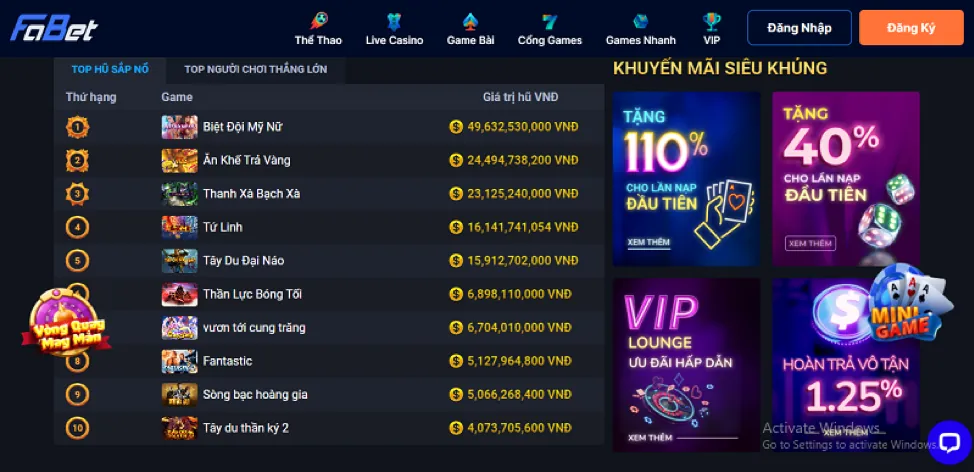 Hoàn trả không giới hạn cho các trò chơi tại K8vina Bet